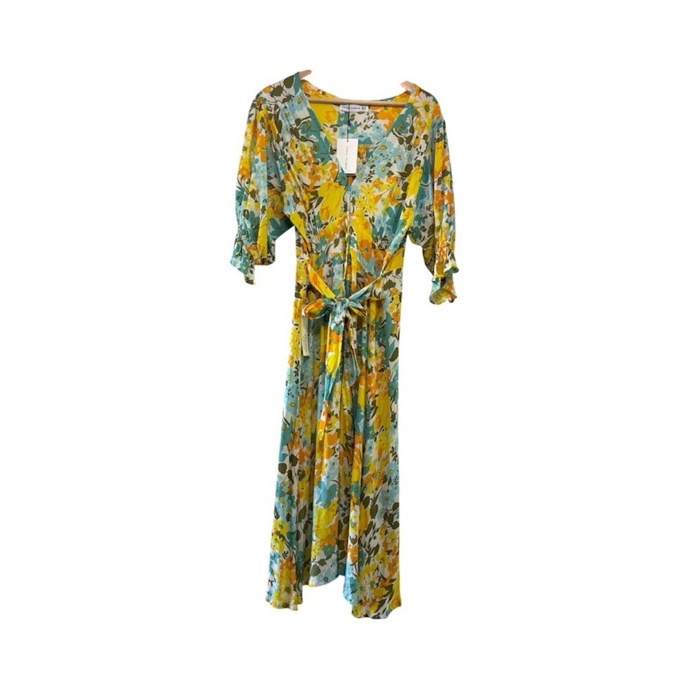 Faithful the Brand Anthropologie Rafa Midi Dress Annina Floral Print Feminine 6 - Picture 2 of 10